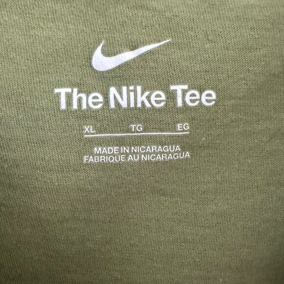 Nike Mens Olive Green "Just Do It" Graphic Tee Shirt - Picture 3 of 5